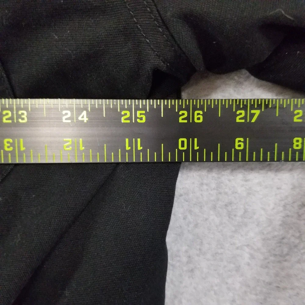 Dickies Jacket Mens Extra Large 2XL Black Hooded‎ Workwear Canvas Fleece Lined
